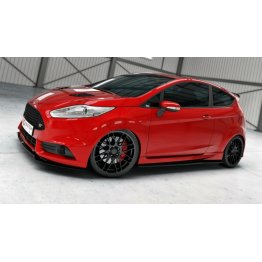 Накладка сплиттер на передний бампер вариант 5 на Ford Fiesta MK7 VII ST рестайл